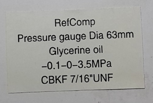 Oil pressure gauge 3.5mpa