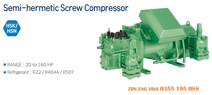 ziinvina.com/bitzer semi hermetic screw compressor hsk may nen truc vit